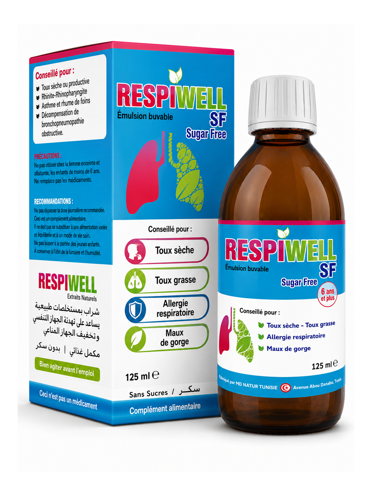 RESPIWELL SF SUGAR 125 ml