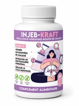 INJEB KRAFT régulateur d’hormones – bouffée de chaleur (30 GÉLULES)