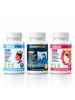 Pack Sérénité & Clarté Mentale (Anxifrei + Somniwohl + MemoKraft Plus)
