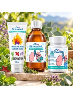 Pack Sirop Respiwohl (Sirop + Gélules + Gel Cryo offert)