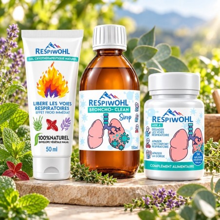 Pack Sirop Respiwohl (Sirop + Gélules + Gel Cryo offert)